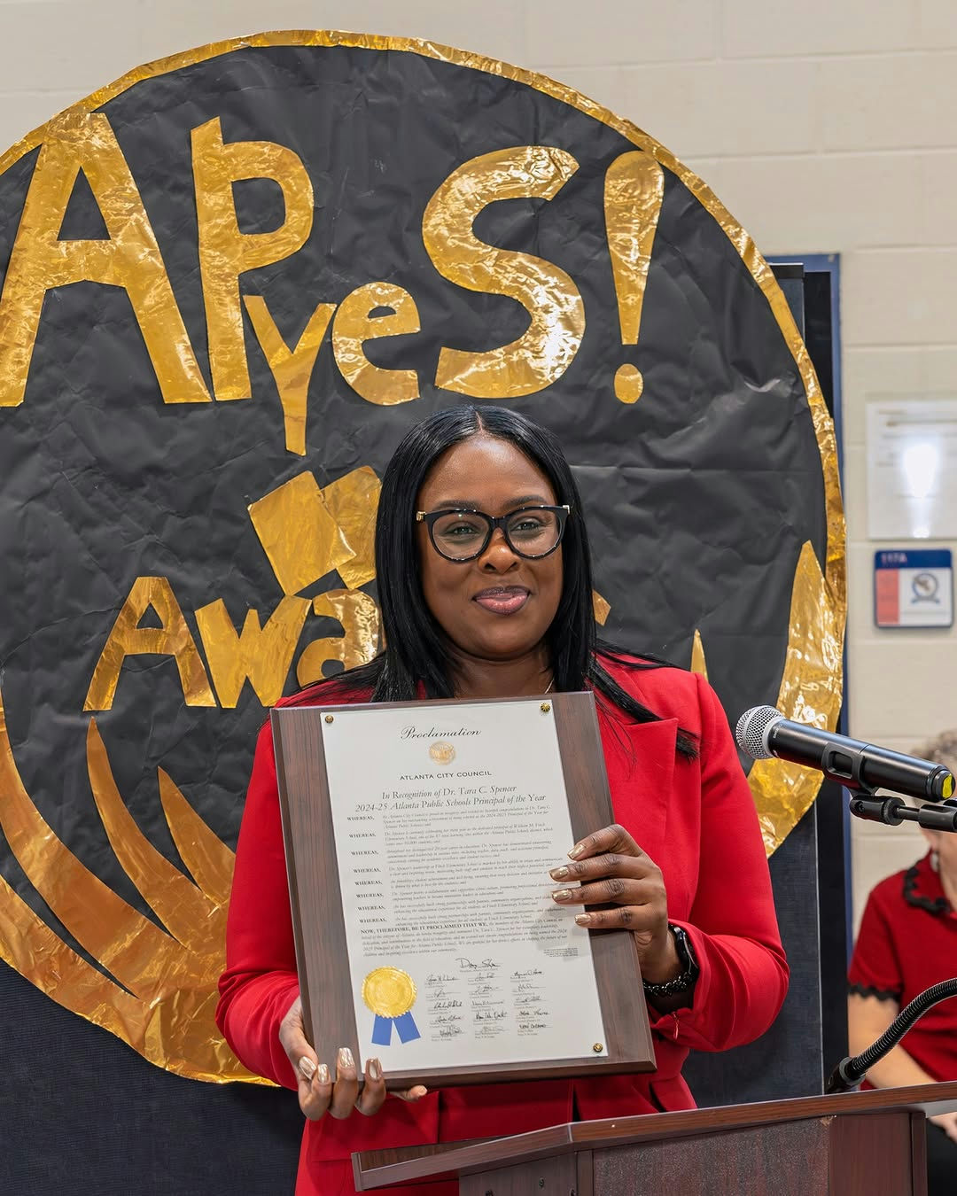 Congratulations to Dr. Tara C. Spencer of William M. Finch Elementary has been honored as the 2024-25 Atlanta Public Schools Principal of the Year. With dedication and a passion for education, Dr. Spencer has made an indelible impact on students, staff, and the entire school community. Council member Eshé Collins, along with the enthusiastic support of Finch Elementary's staff and students, applauded this well-deserved recognition. Dr. Spencer’s leadership continues to drive academic success and foster a nurturing environment where students thrive. Join in congratulating Dr. Spencer on her outstanding achievement. Celebrate the educators who shape the future by recognizing their dedication and commitment. #AtlantaPublicSchools #PrincipalOfTheYear #EducationalExcellence #LeadershipInEducation #InspiringEducators #EshéCollins #WilliamMFinchElementary