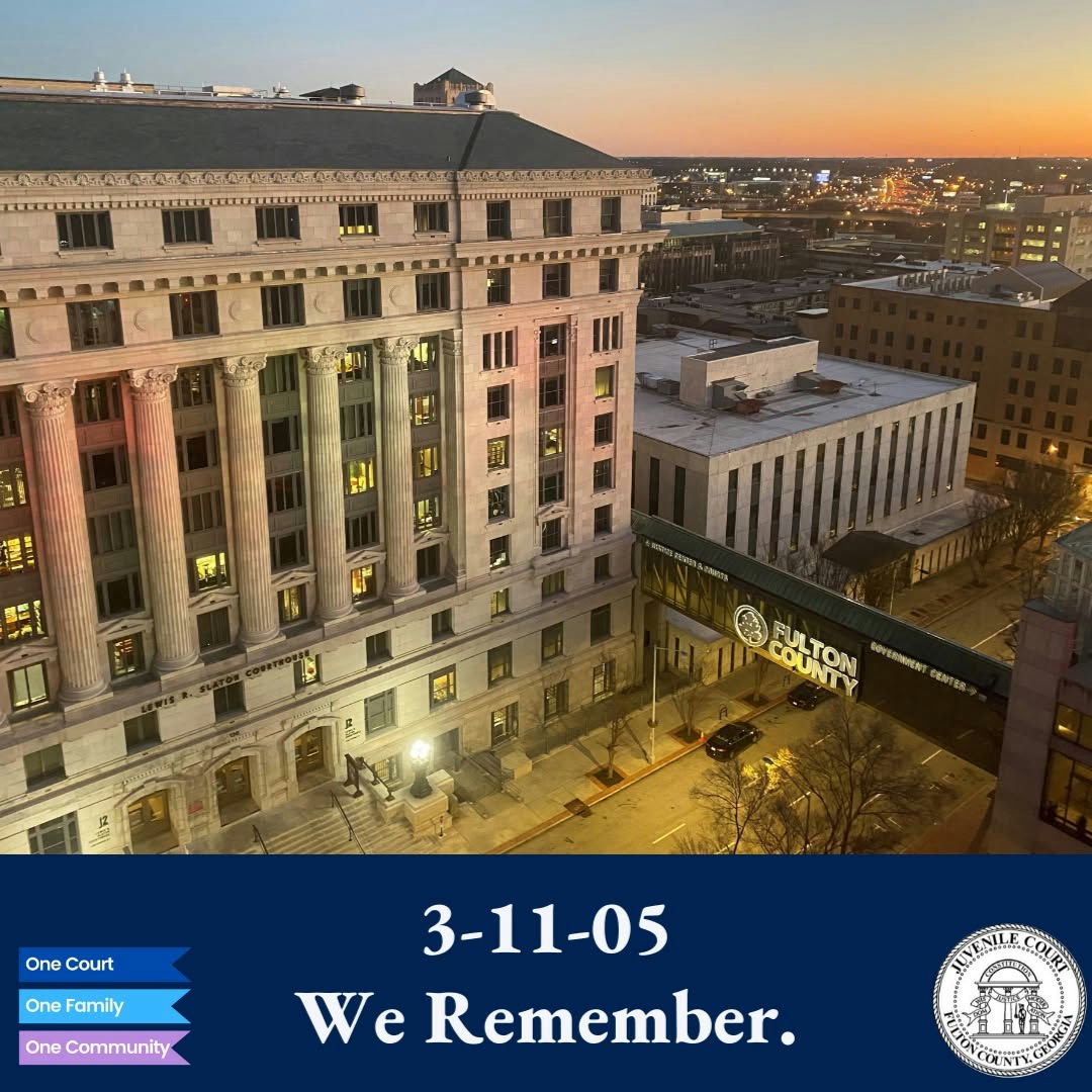 March 11, 2025, marks a solemn day as we observe the 20th anniversary of the tragic events at the Fulton County Courthouse. This anniversary serves as a moment to honor those whose lives were lost and to acknowledge the enduring impact on their families, colleagues, and our broader community. As we reflect on their sacrifice, it is our collective duty to recommit ourselves to upholding safety, justice, and resilience within our court system. Let us use this day to renew our dedication to ensuring that such tragedies are never repeated and to fostering a safe and just society for all. #FultonCounty #CourthouseMemorial #JusticeForAll #CommunityResilience #NeverForget #HonorAndRemember #20thAnniversary #FultonStrong